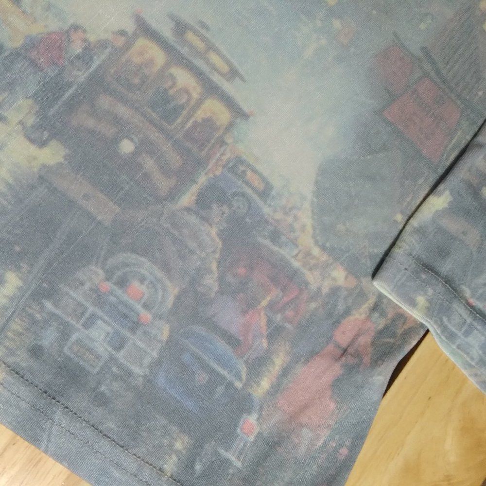 Vintage Amanda Hong Kong AOP Illustration Shirt Blouse - Picture 3 of 8